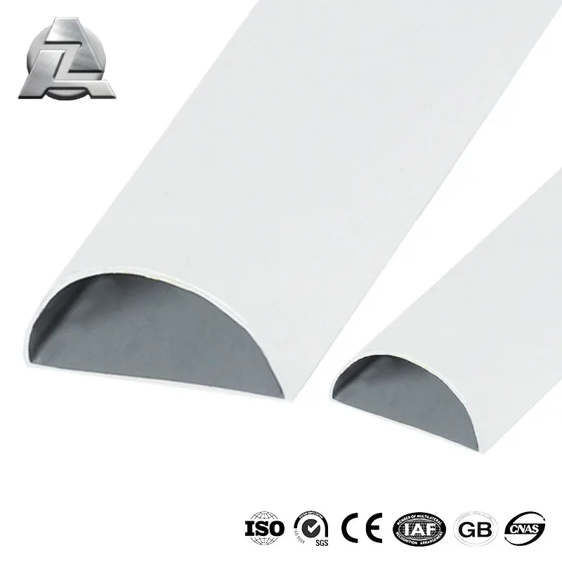 Extruded Half Round d Shape Waterproof Aluminium Alloy Tubing Pipe Extrusion Profile for Cable Cover Wire Hider