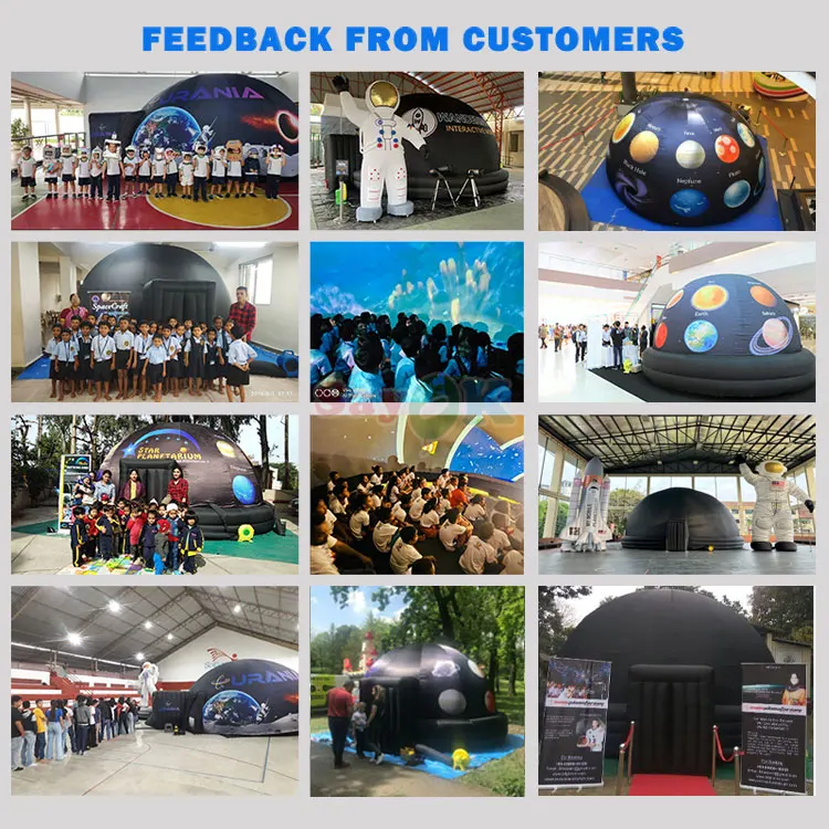 Customizable Size Inflatable Planetarium with Emergency Escape and Free 3D Design for Schools and Outdoor Events