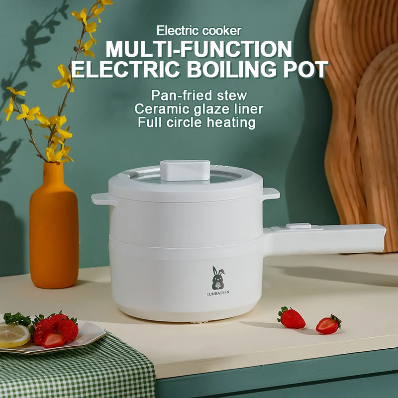 Uk Plug Ceramic Pomelo Electric Cooking Pot, Household Electric