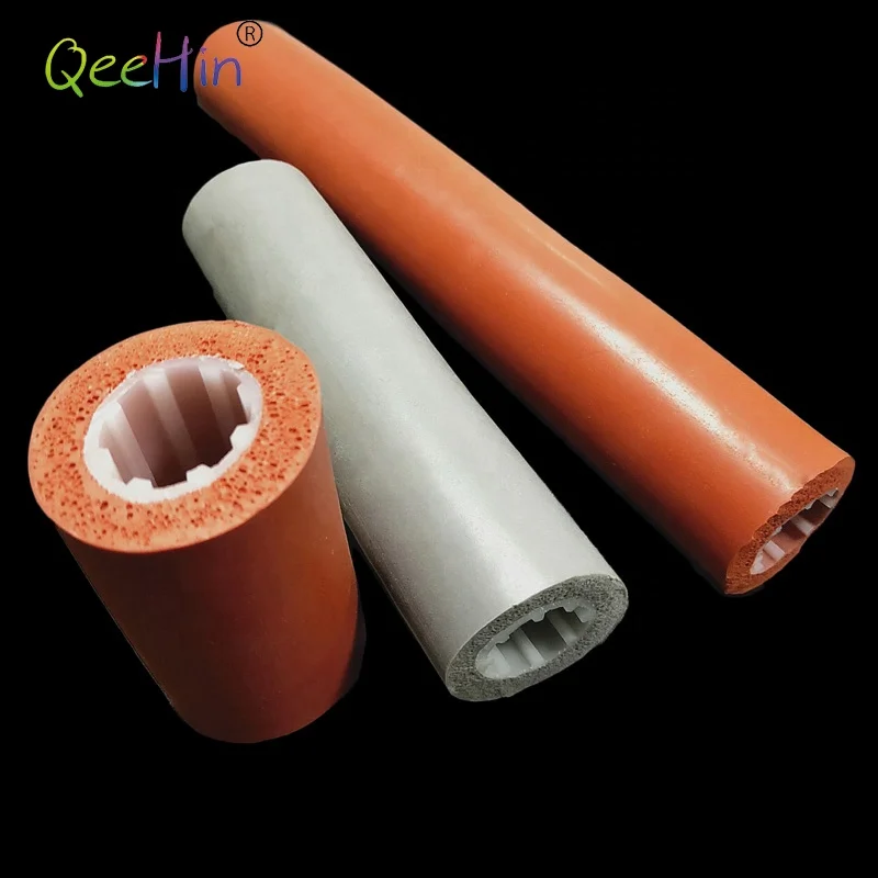 High Resilience Low Density Anti-aging Hose Pipe Insulation Foam Tube Composited Silicone Rubber Foam Pipe