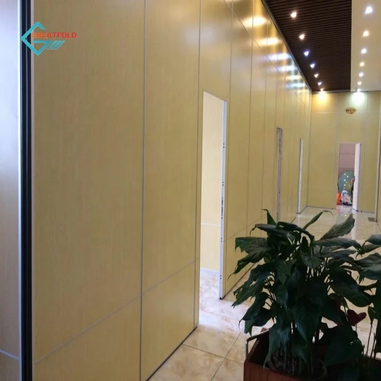 Operable Partition Wall Acoustic Movable Folding Assemble Wall Reached 7m High Type 65 Soundproof Sliding for Hotel Meeting Room