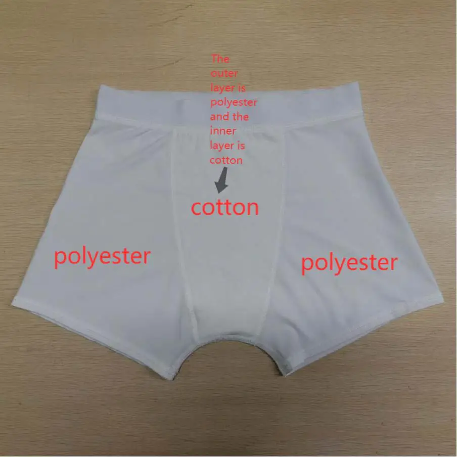 Ropa interior bóxer blanca transpirable para hombre con impresión por  sublimación en blanco para diseño personalizado