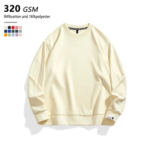 Clothing Manufacturers' Custom 320gsm Men's Hoodies & Sweatshirts Heat-Transfer Printing & Embroidered Applique Set