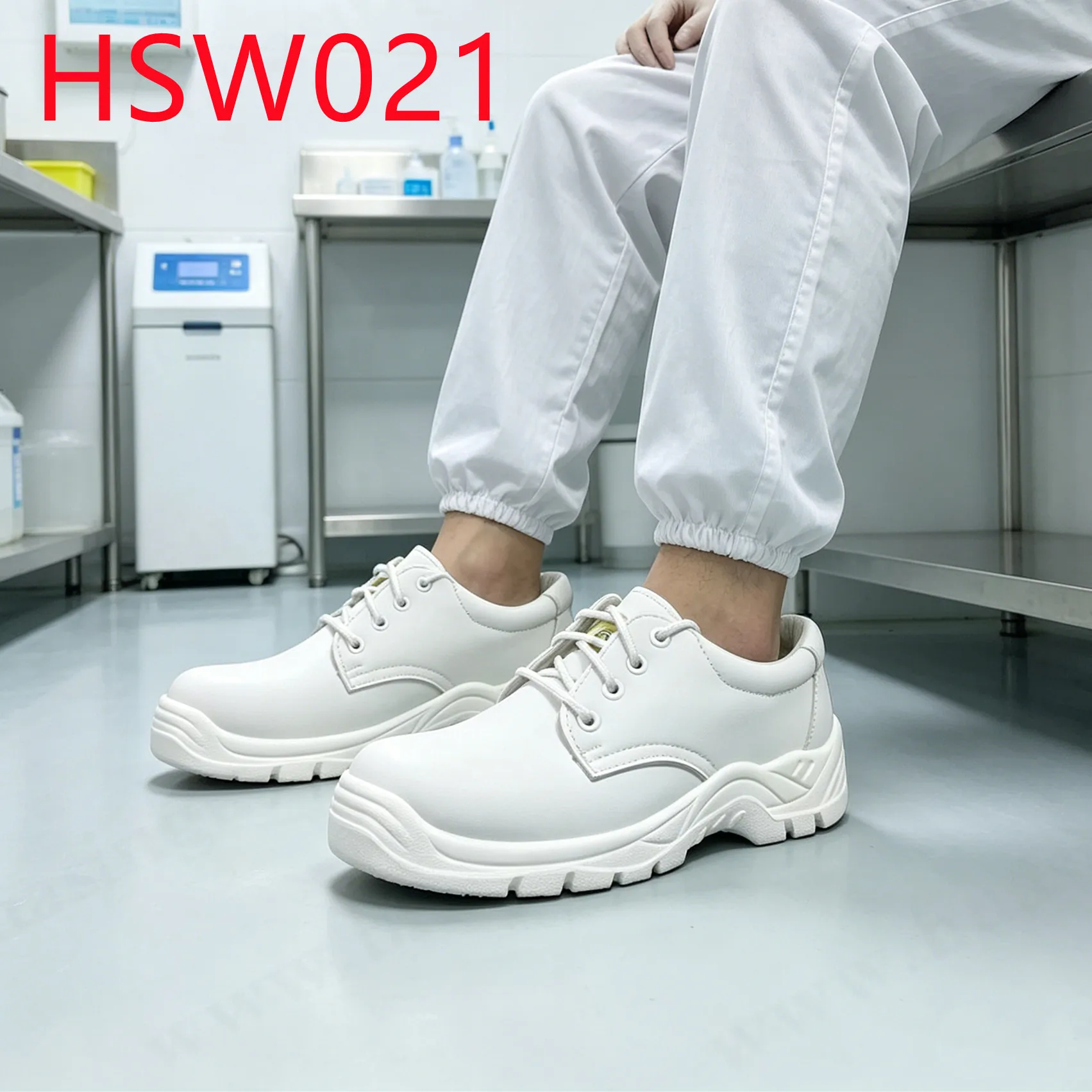 YYR,Medical Anti-germ&static Lace-up Style White Security Footwear Metrology Room UV Resistant Safety Shoes with Steel ToeHSW021