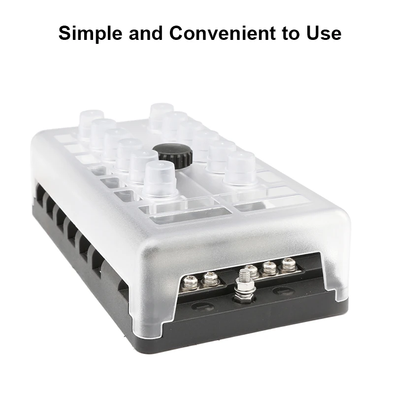 32V 12 Way Circuit Breaker Overload Protection Resettable Fuse Box for Car Boat SUV ATV UTV