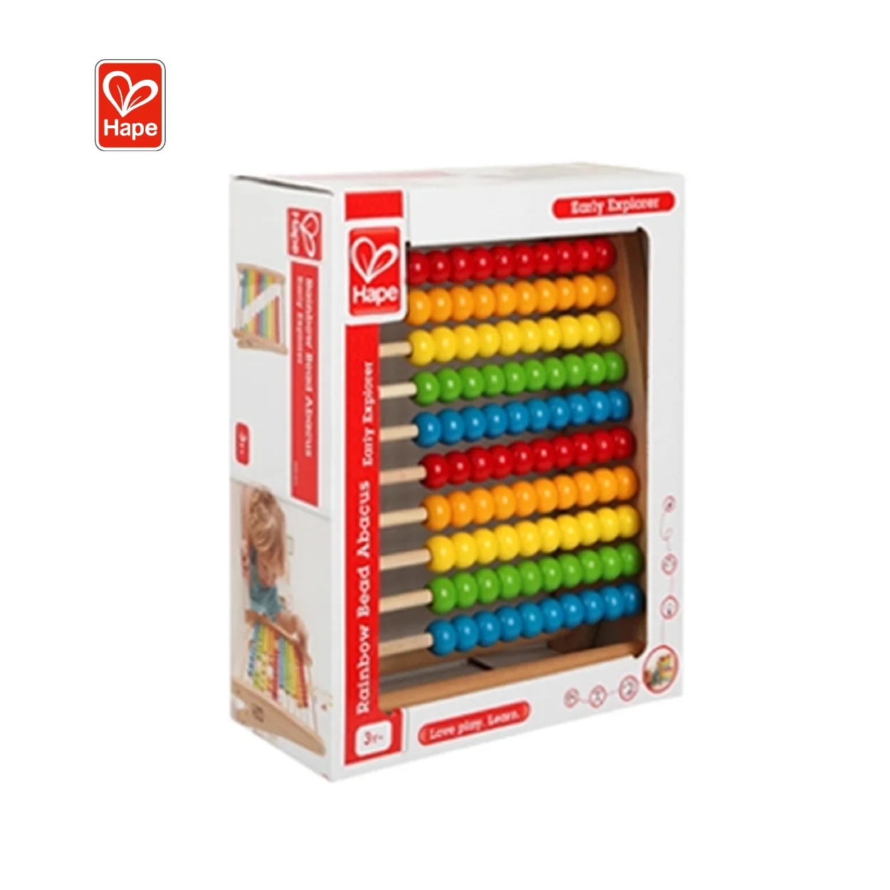 Деревянная Радужная бусина Abacus, развивающая игрушка, Интеллектуальный Abacus для детей