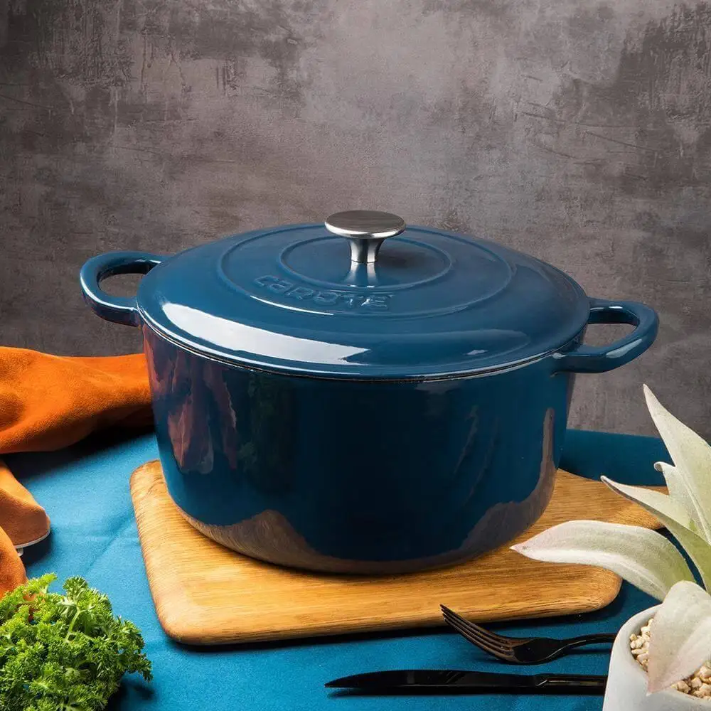 Carote Smart Cookers Cast Iron Enamel Dutch Ovens Soup & Stock Pots  Nonstick Casserole Cooking Pot Major Kitchen Appliances