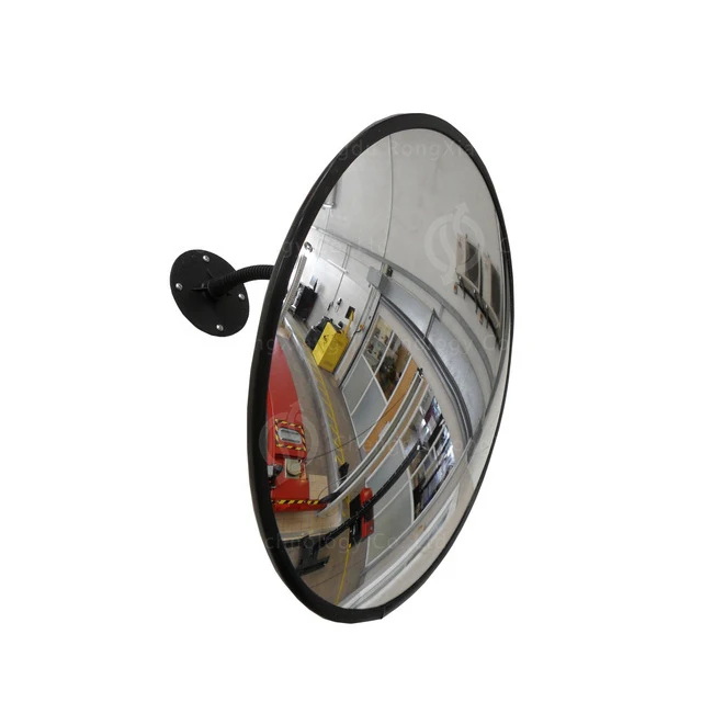 Miroir De Sécurité Convexe Grand Angle 30 Cm - Support Mural Réglable | Pour Allée, Garage, Entrepôt | Acrylique