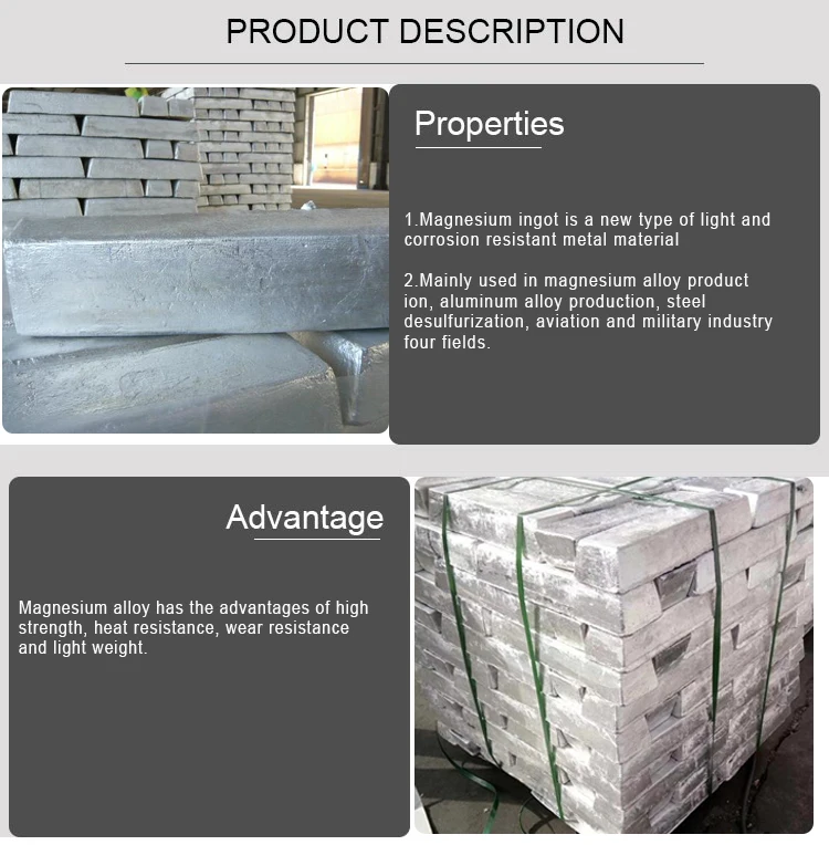 Pure Magnesium Alloy Ingot 99.99% Pure Magnesium Alloy Ingot 99.99%