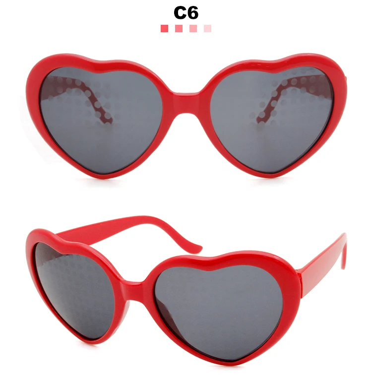 Heart Shape Diffraction Glasses Love Effects 3d Diffraction Glasses ...