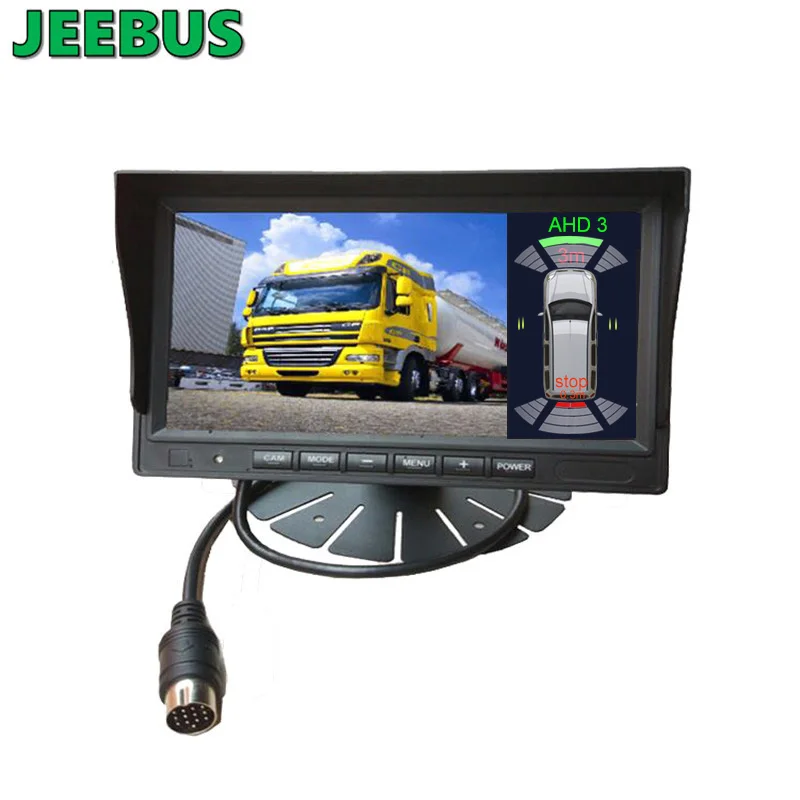 Vehicle Van Camper Parktronic Kit Digital Display Reverse Backup Aid Radar Monitor Camera Parking Sensor System