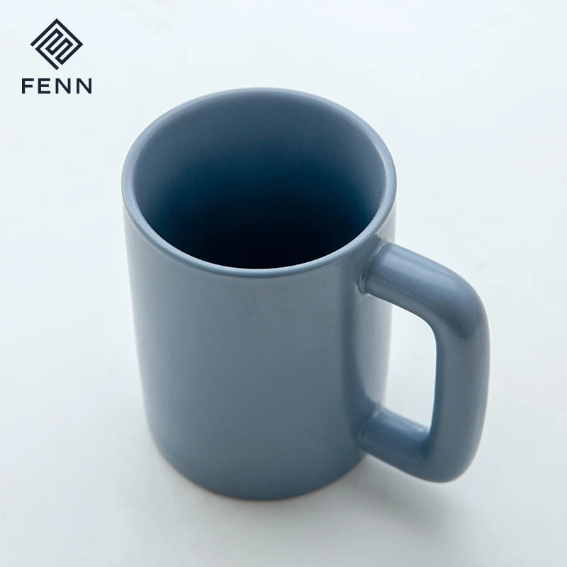 FENN Large capacity 400ml nordic style matte color glazed ceramic coffee mug present wholesale ceramic mugs custom