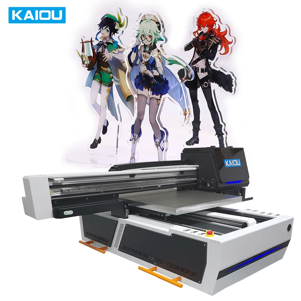 Kaiou XP600 Compress Uv Printer Multifunction for Acrylic Glass Plaques and Cufflinks Flatbed Uv Printer 6090