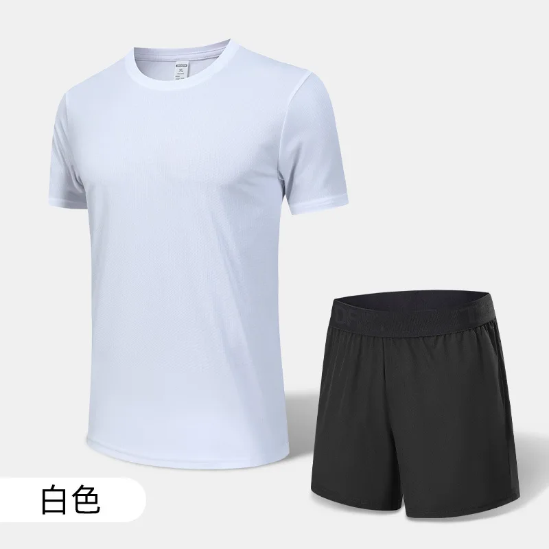Quick-dry Suit Men's Outdoor Running Leisure Fitness Basketball Sports T Shirt and Short aperçu 20