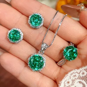Millennium Para Green Fashion Joker Women Necklace Earrings Set New Suit Jewelry Manufacturers Wholesale In Stock Pearl