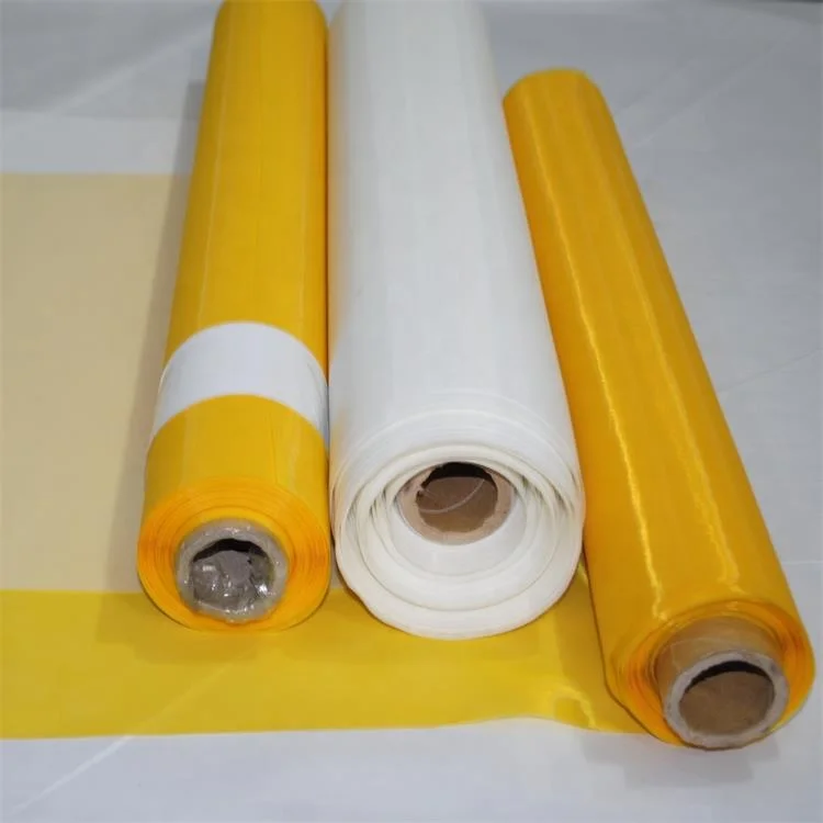 Silk Printing Mesh Fabric 100/110/120/140/160/180/200/250/300 White Yellow For Screen Printing Machine Equipment Accessories