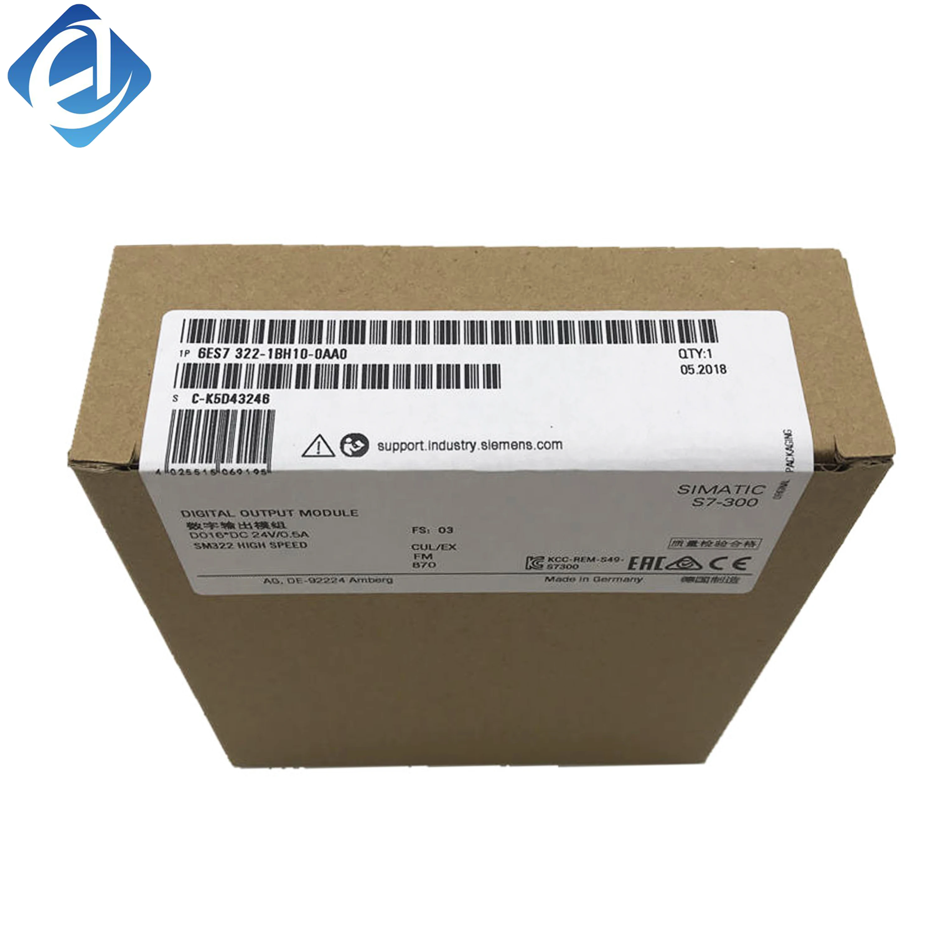 New Original 6ES7 322-1BH10-0AA0 6ES7322-1BH10-0AA0 digital output module for Siemens SIMATIC S7-300 series PLC. Features 16 digital output points, electrical isolation, fast response and strong anti-interference. 