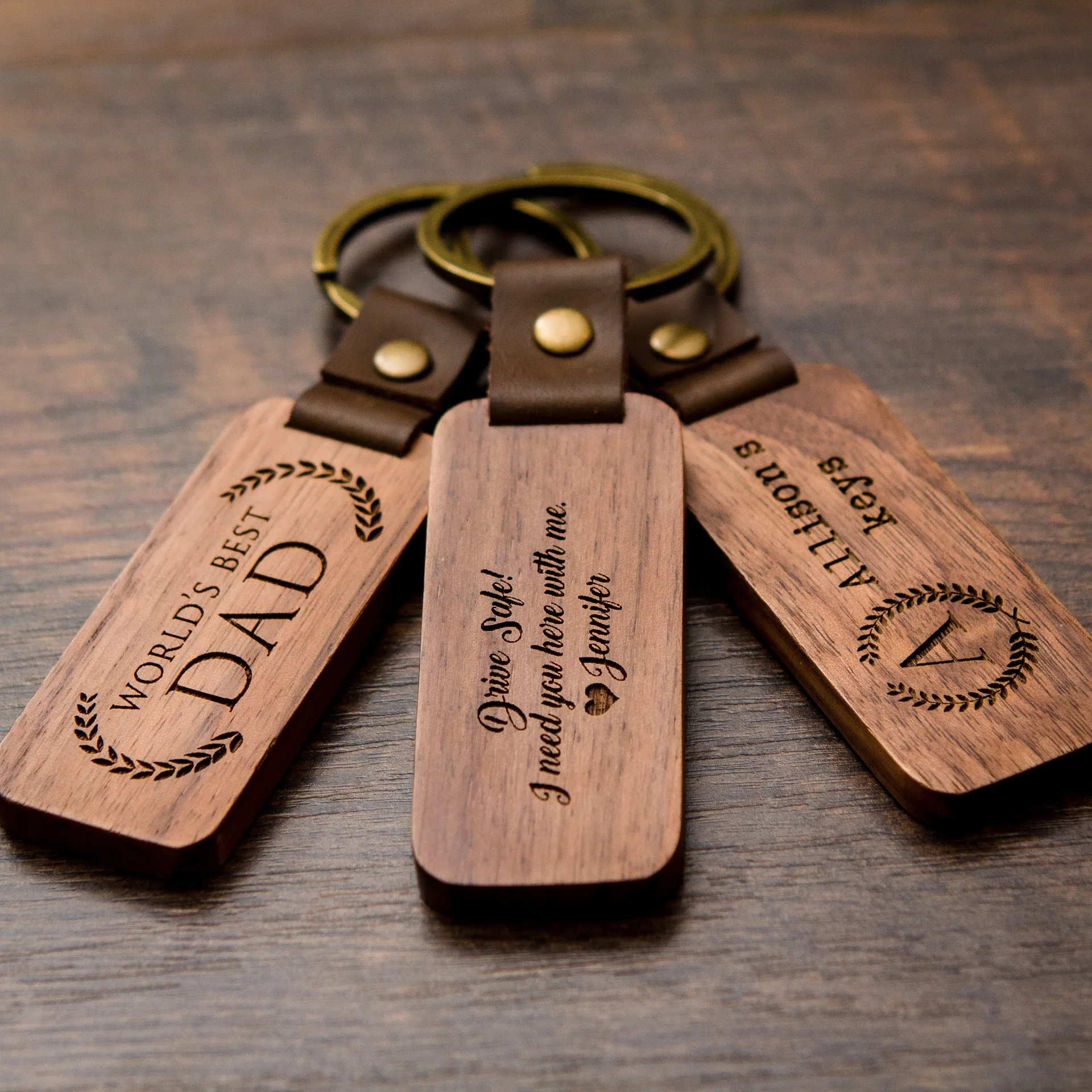 Wooden Keyring Daddy And Me Keyring Mother's Day Father's Day DIY