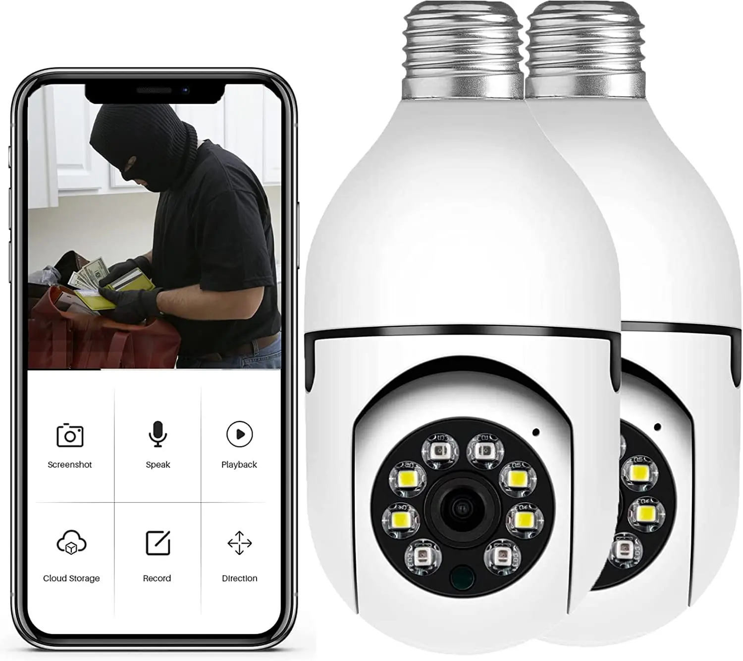 Hot Selling 360 Panoramic Camara De seguridad Cctv Smart Home Security IP Wireless Light Bulb Wifi Camera 360 Degree