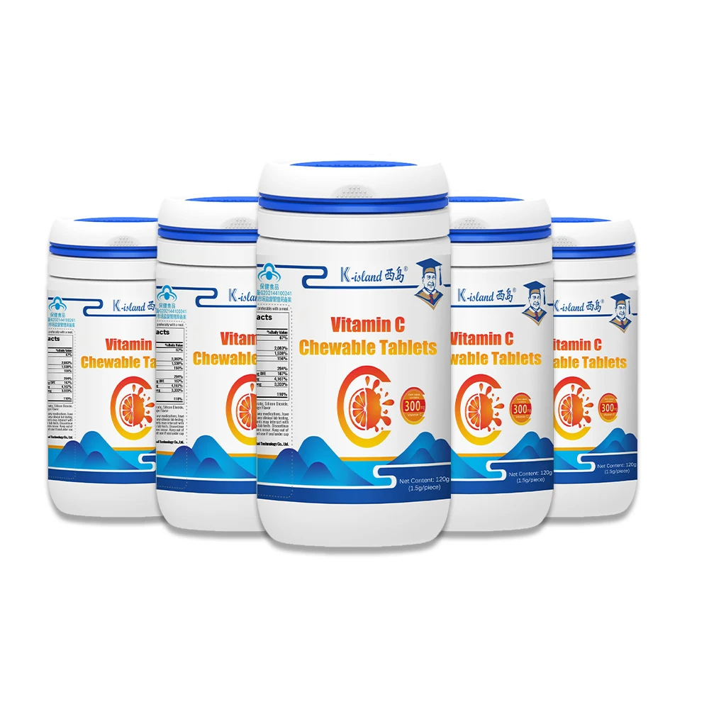 OEM Collagen Fiber Pills Tablet L-glutathione 1000mg Vitamin C Chewable  Tablet