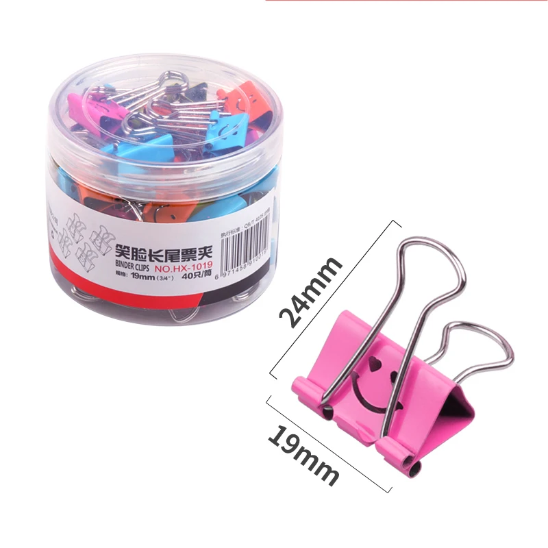 HX-1019 канцелярские принадлежности для школы и офиса 19 мм небольшой зажим переплета набор из 40 шт.