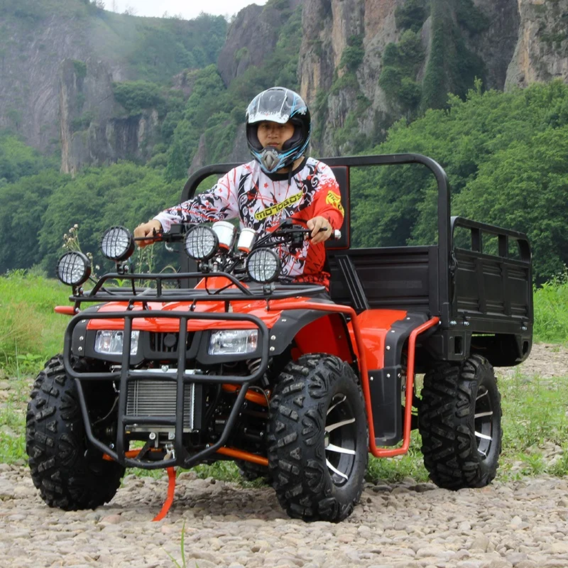 
1,5 м прицеп 14 дюймов дизельный большой Hummer 4-х тактный 4-колесный 350 cc Китай высокое качество квадроцикл 4x4 грузовики с электроприводом для взрослых 