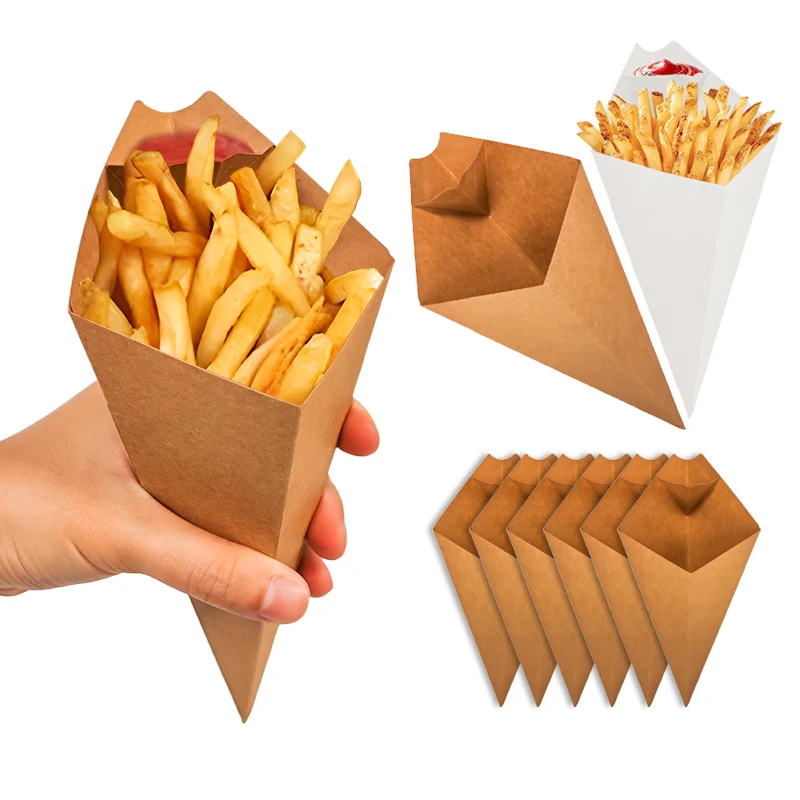 French Fries Box With A Pocket For Ketchup  Food packaging design, Food  packaging, Fries packaging