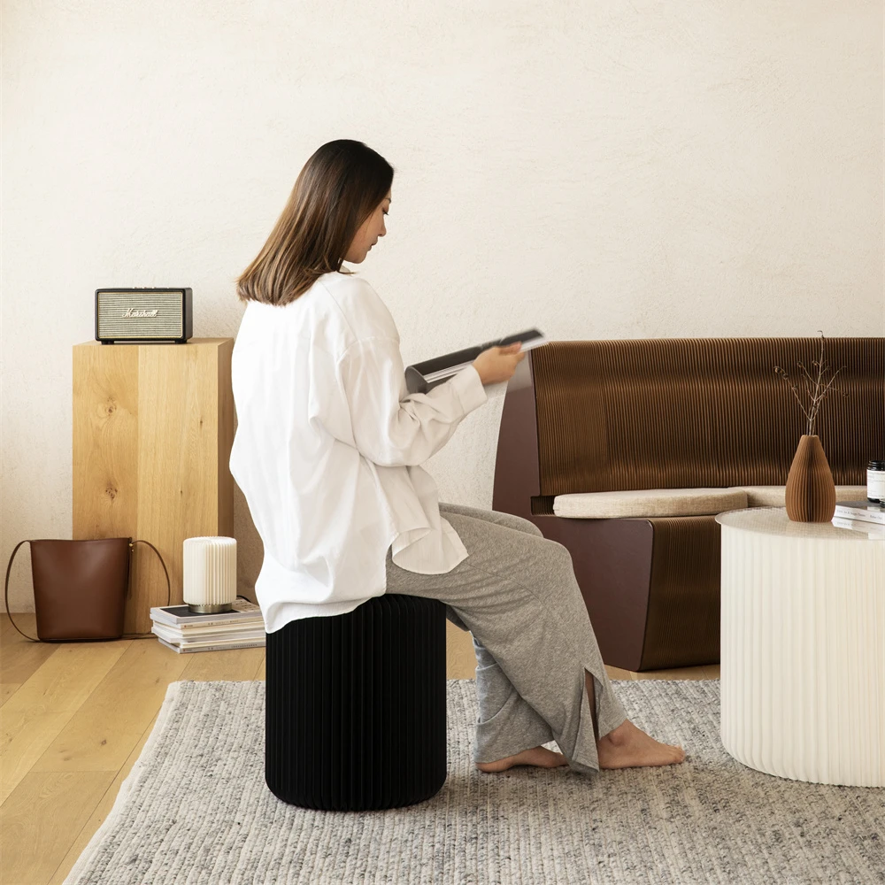 ihpaper Accordion Round stool 2脚　折りたたみ ihpaper Accordion Round stool 2脚 折りたたみ Amazon.com: Home