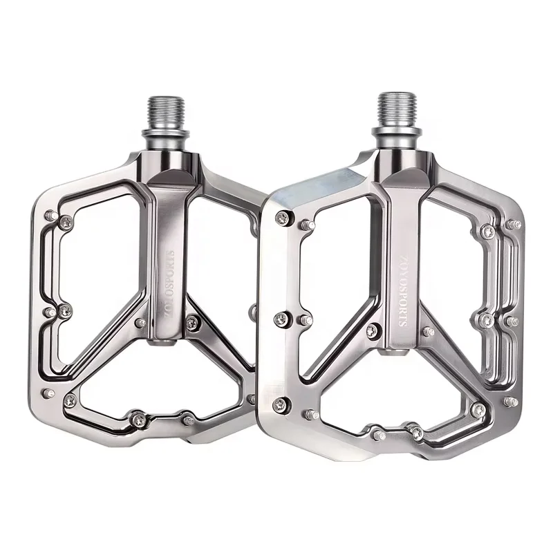 Guaranteed Silver Widen Tread Surface Waterproof MTB Road Bicycle Parts Lightweight  Aluminium Alloy Roof Adult Bike Pedal