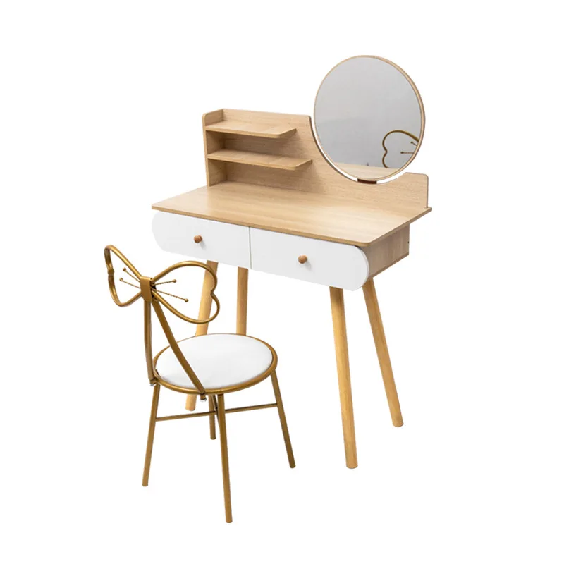 Thicken Makeup Desk Vanity Table Stable Dressing Table Wood Bedroom Furniture Set 