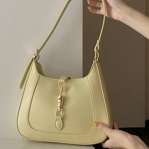 Fashion Zipper & Hasp Sacs Main Pour Femmes PU Leather Solid Shoulder Bag Handbags for Women