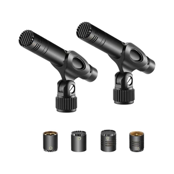 Neewer 2-Pack Pencil Stick Condenser Mic with Interchangeable Omni Cardioid and Super Cardioid Capsules Foam Windscreens Mic detail image