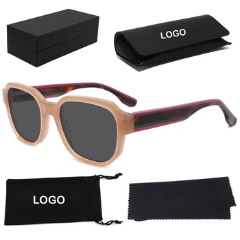 CONCHEN 2025 vintage handmade luxury women sun glasses polarized unique square oversized frame custom acetate sunglasses