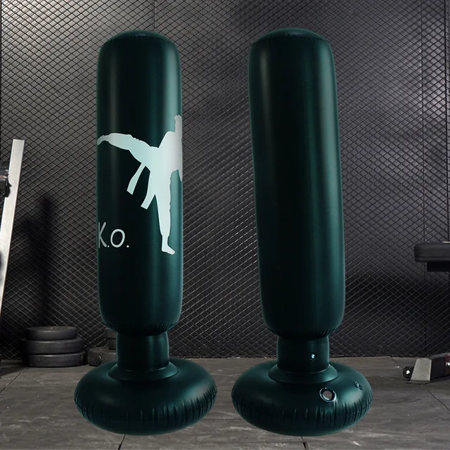 Factory Stock PVC Inflatable Fitness Boxing Column Water Injection Tumbler Home Use Vertical Boxing Punching Bags Sand Bags