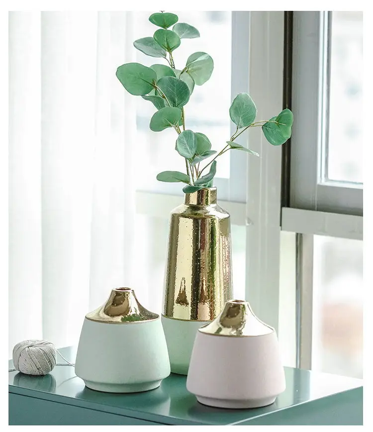北欧花瓶批发豪华北欧瓷瓶装饰镀金keramiek Vaas陶瓷花瓶用于家庭餐桌 Buy 陶瓷花瓶家居餐桌 Vaas Keramiek 北欧花瓶pocelain Product On Alibaba Com