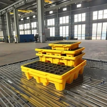 Strong and durable 280L 74 Gal 4 Drum Oil Drip Tray Secondary Containment Tray Spill Pallet