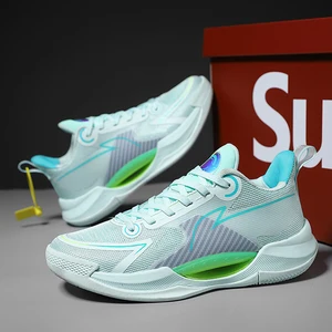 New Men's Sport Shoes Low MOQ Air Cushioned Shock Absorption Basketball Shoes Fashion Outdoor Walking Trail Running Shoes