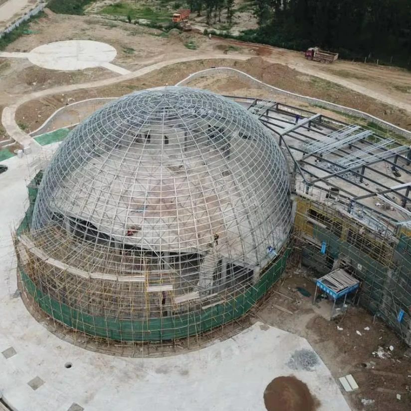 Modern School Half Dome Building Prefabricated Steel Space Frame Structure for Warehouse Use Light Type