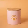 Bz16-14 straight urn-pink-medium-golden paw print