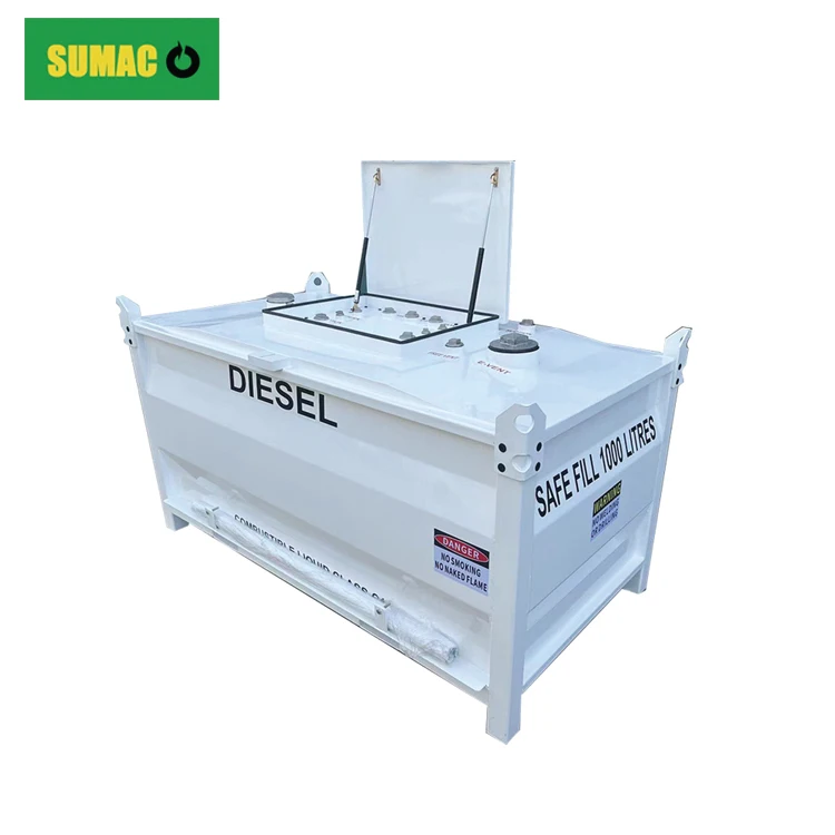 Sumac customized mobile portable double walled gas diesel fuel cube tank petrol oil storage tank 250 gallon sale for Australia