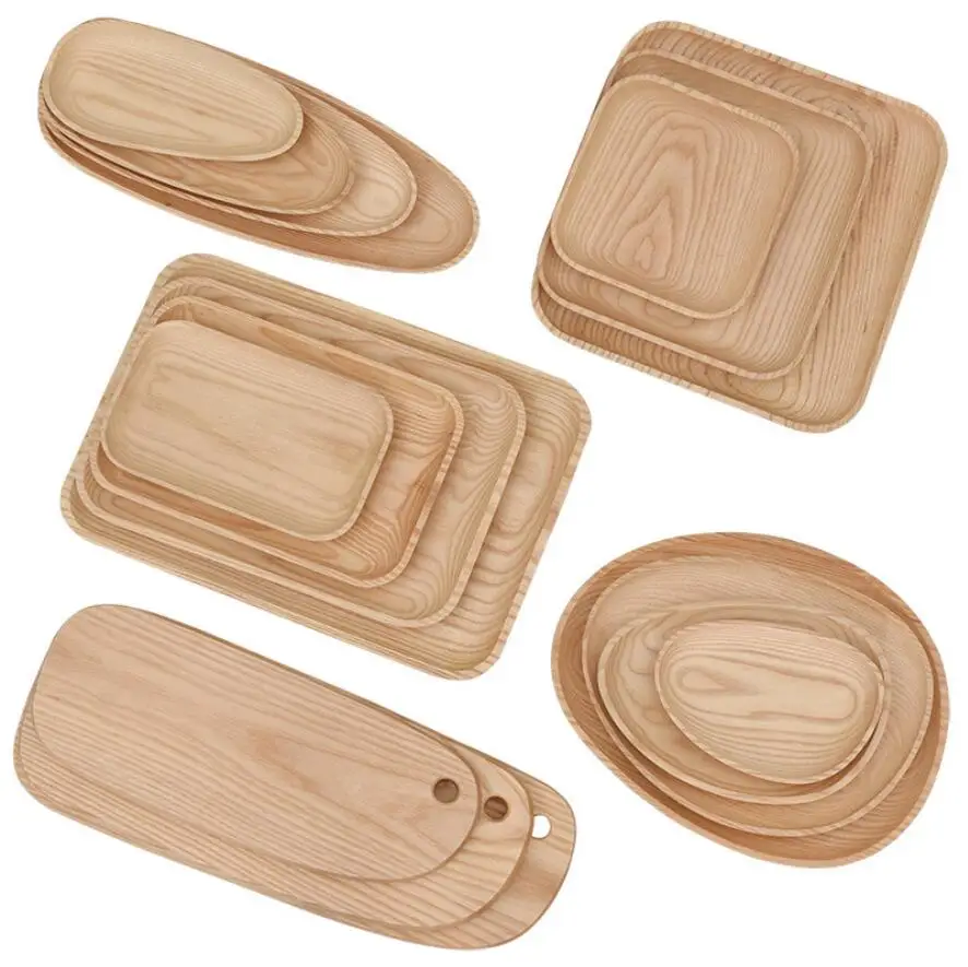 wooden plate oval wooden dishes snack plate ash wood plate - buy