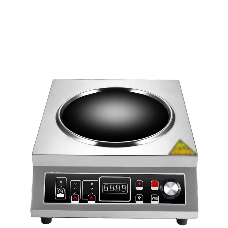 modern commercial induction cooker concave plate stainless steel