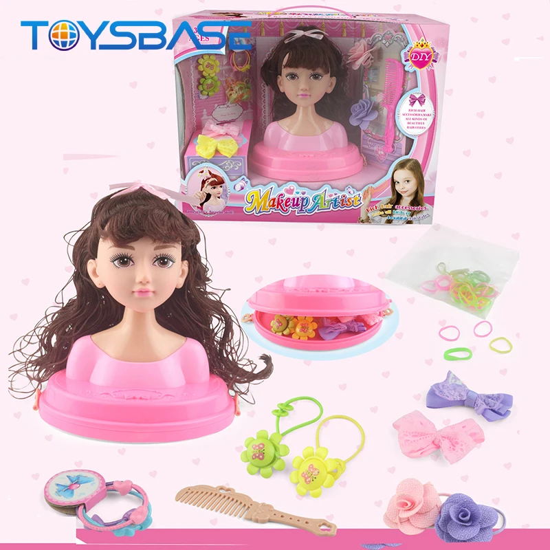 Source Atacado Maquiagem Cabeça Da Boneca Da Moda Meninas Boneca Penteado  on m.alibaba.com