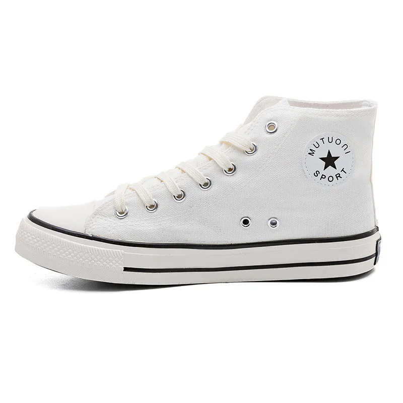 Wholesale Factory Walking Style Casual High Top Canvas Sneaker Shoes Breathable Lace Up Shoes