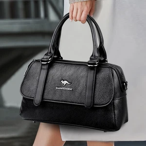 New Style Trend Women's Handbag Simple Design Soft Leather Atmospheric Shoulder Bag Versatile Tote Bag for Women