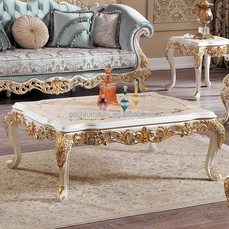 European Style Solid Wood Carved Fabric Sofa French Style Palace Living ...