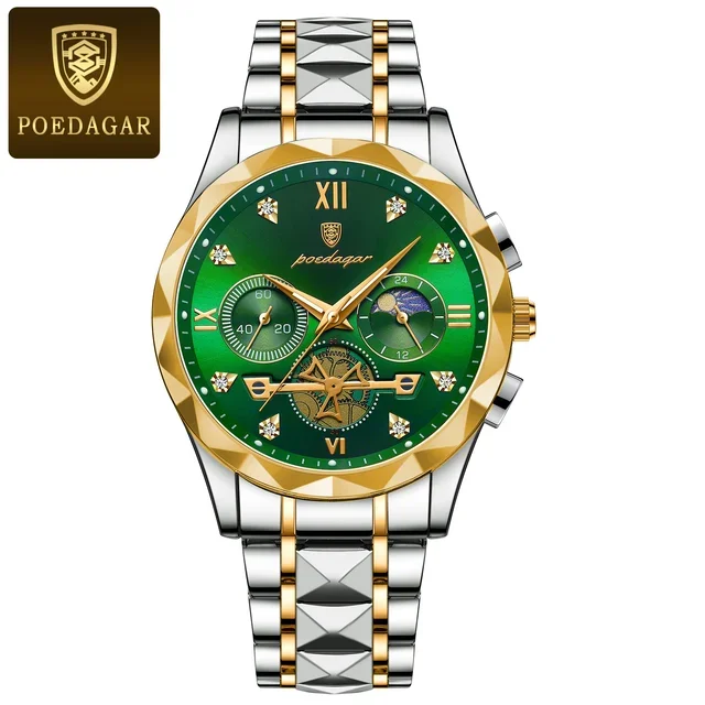 POEDAGAR 996 Original Chronograph Men's Wrist Watch Waterproof Luminous Quartz Watches S aperçu 10