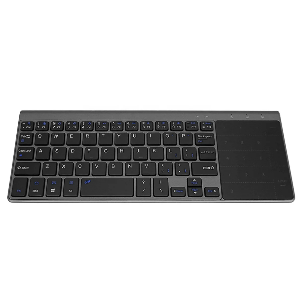 Tastiera Wireless 2.4GHz Con Touchpad Integrato, Ultra-Slim Per PC, Tablet E Laptop, Alimentata A Batterie AAA