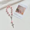 Pink rose cross