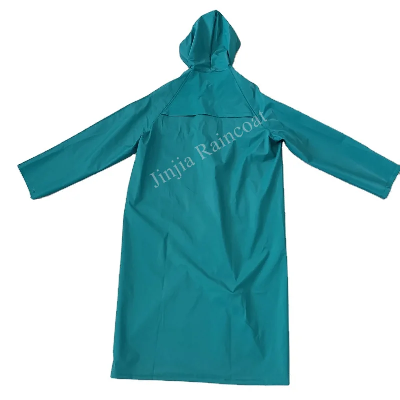 PVC Polyester Raincoat Heavy Duty Waterproof